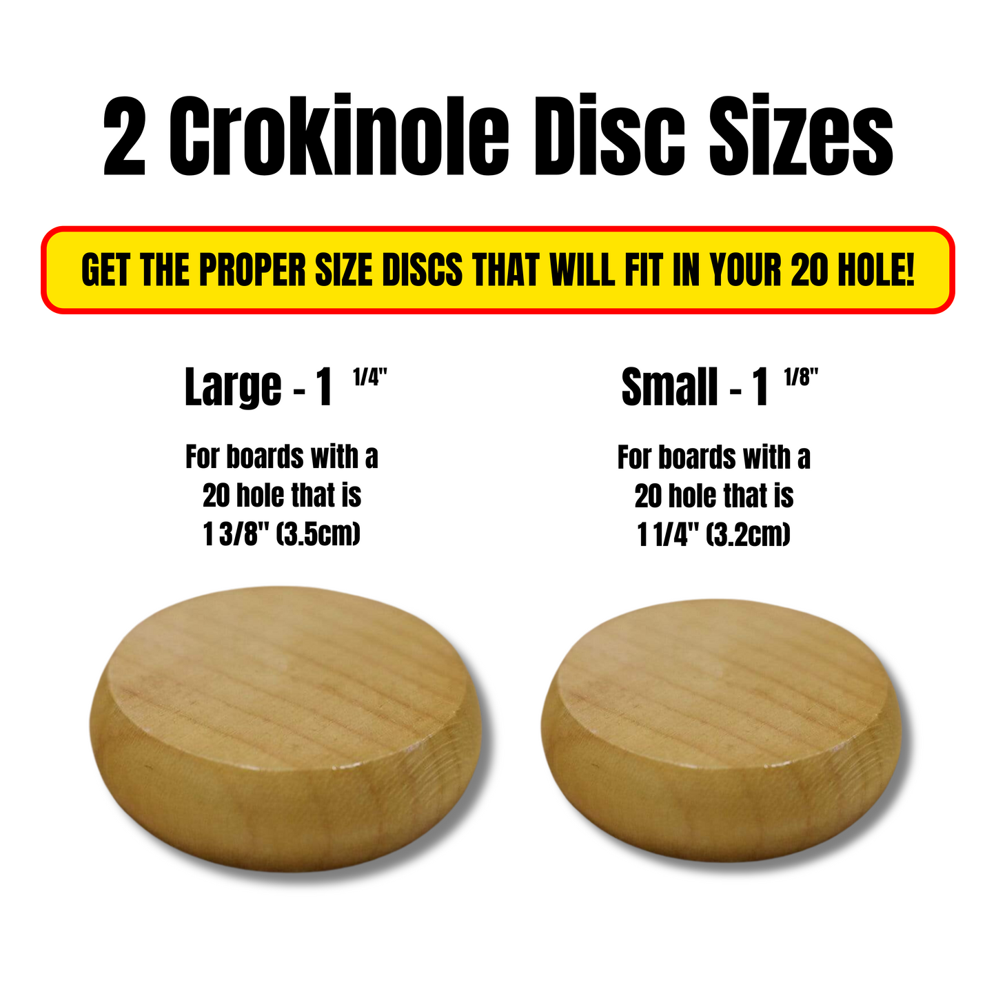 13 Yellow Crokinole Discs (Half Set)