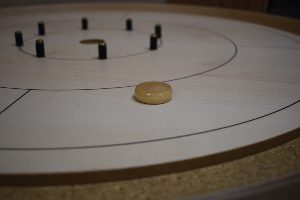 13 Crokinole-Scheiben aus Naturholz (halbes Set) 